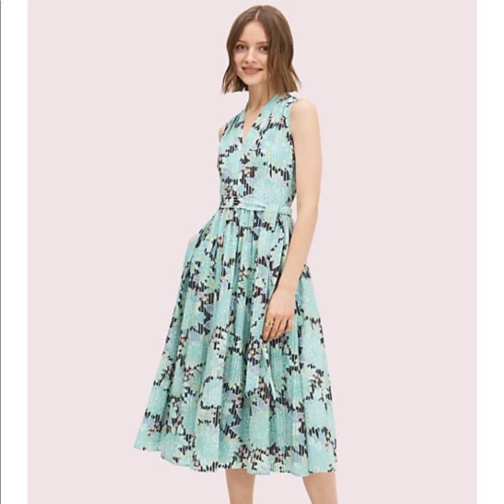 Kate Spade dahlia bloom midi dress